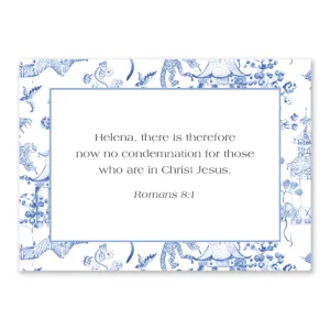 Paper sunday personalized Bible verse notecards; Bible study gifts