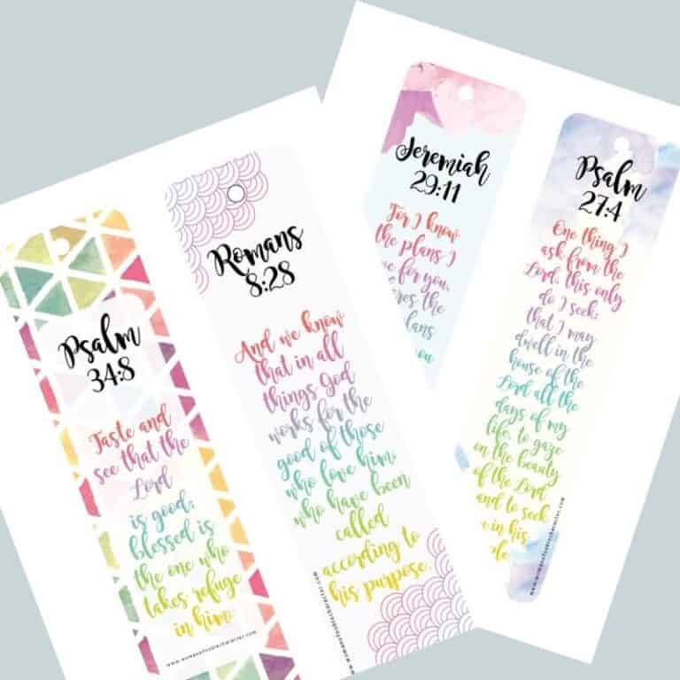 Beautiful Bible Verse Bookmarks As A Gift To You