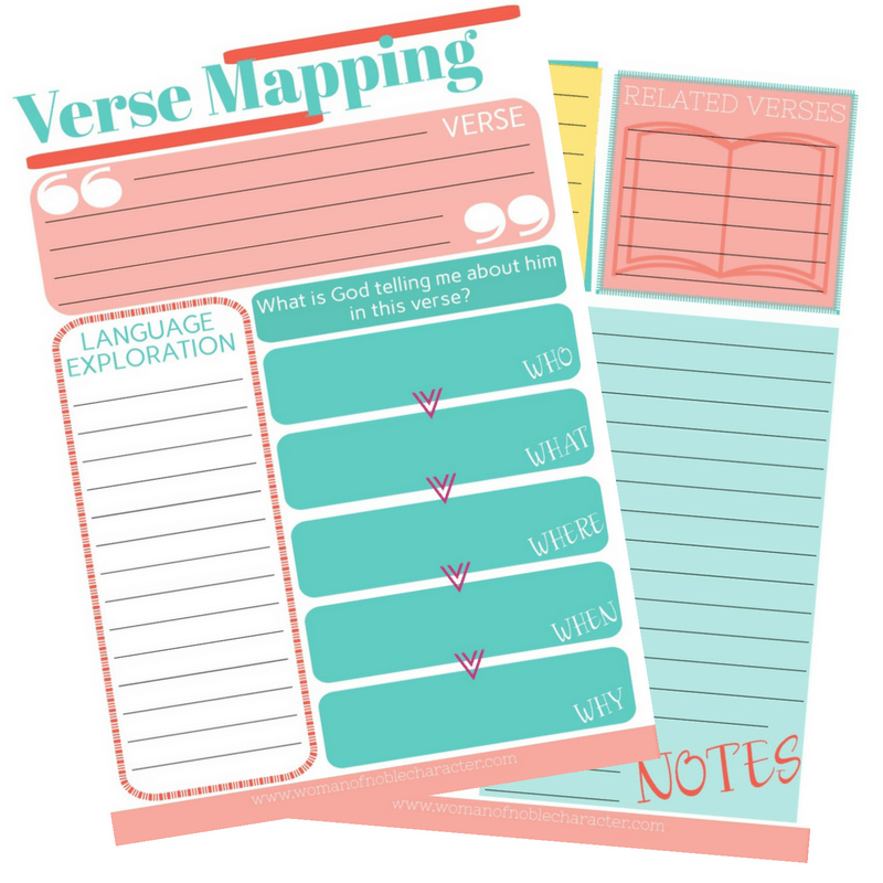 Verse Mapping Worksheets Free Printable