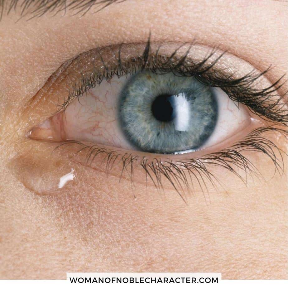 image of eye crying for the post What the Bible Says about Tears