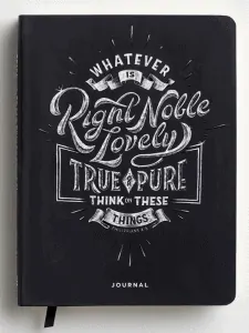 think on these things journal cover; Bible journaling tips