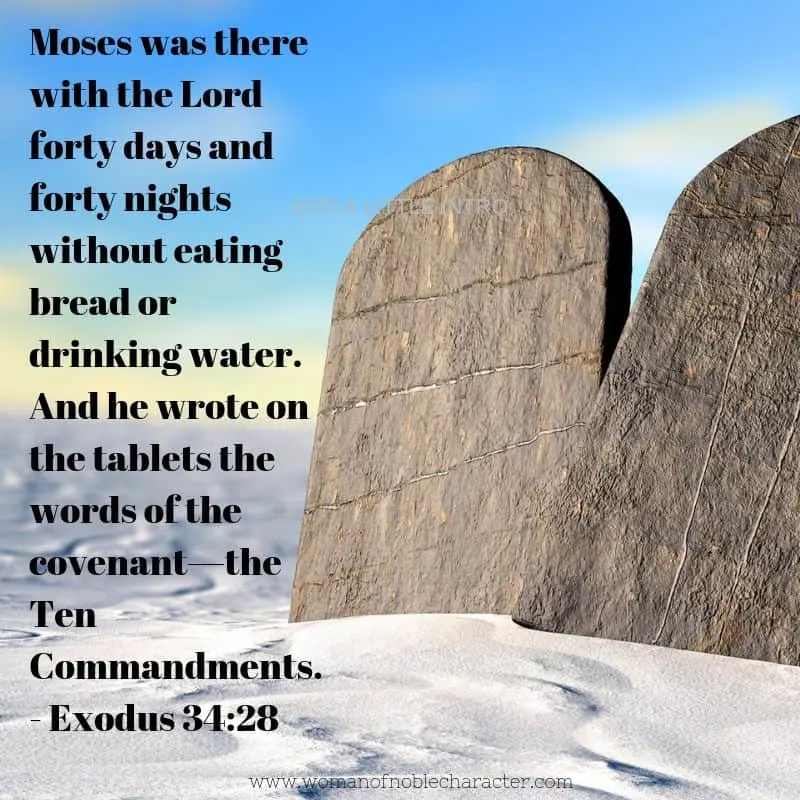 Fasting in the Bible Exodus 34_28