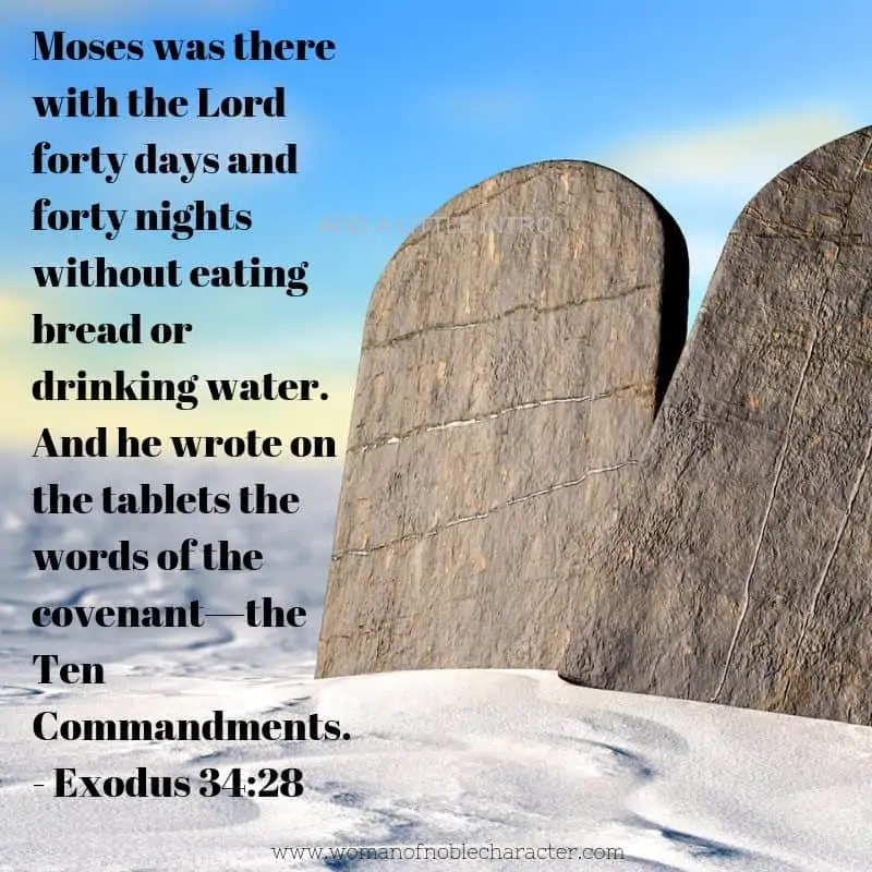 Fasting in the Bible Exodus 34_28
