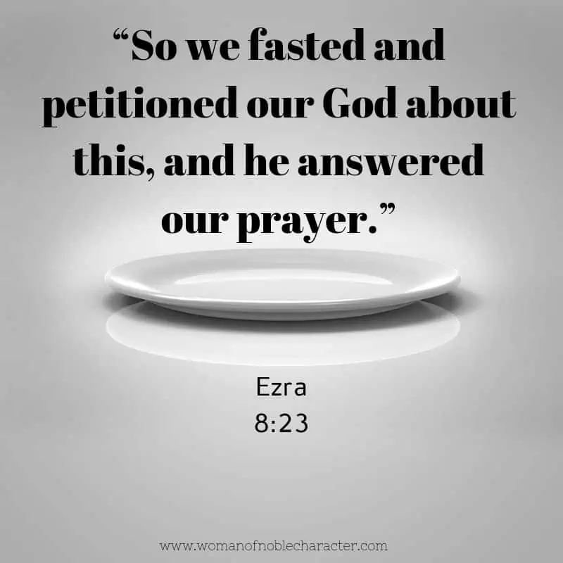 Fasting in the Bible Ezra 8:23