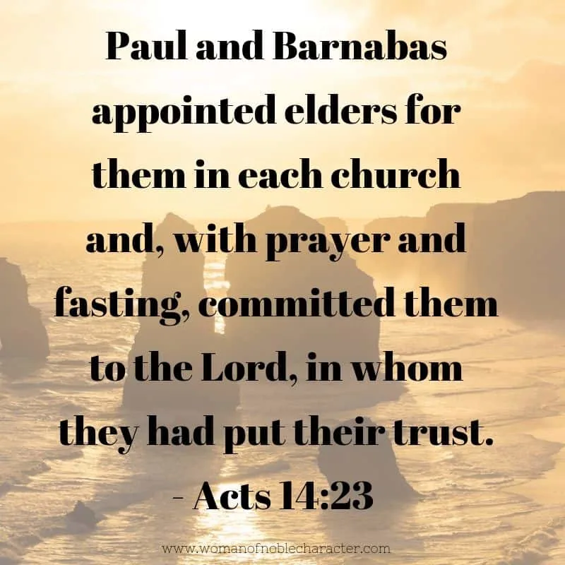 Types of fasting in the Bible Acts 14_23