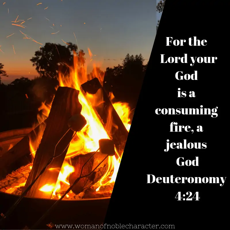fire pit; Deuteronomy 4:24 colors in the Bible