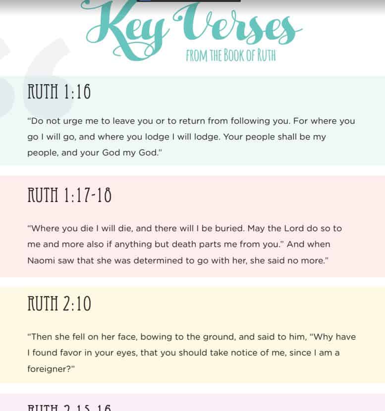 key verses book of Ruth