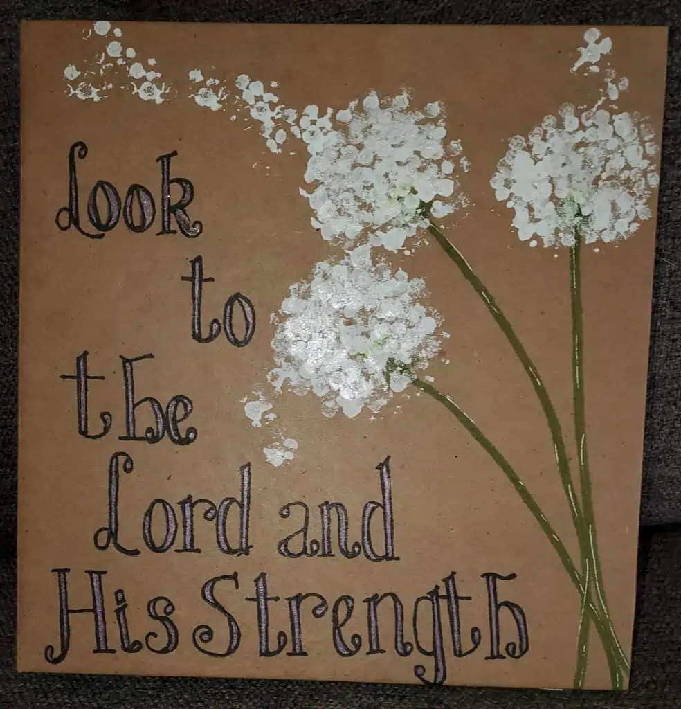 DIY Prayer journal cover painting with Q-tips
