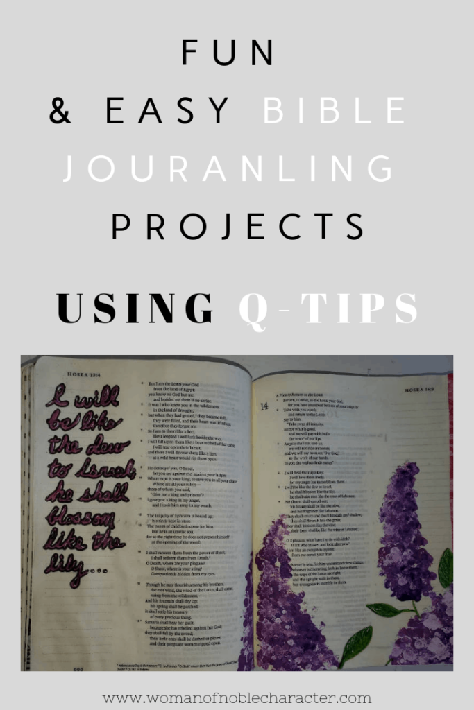 Fun & easy bible journaling projects using q-tips