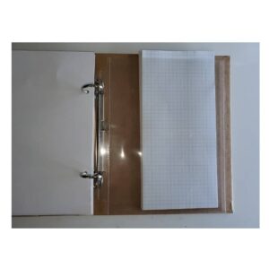 image of blank graph paper in a notebook