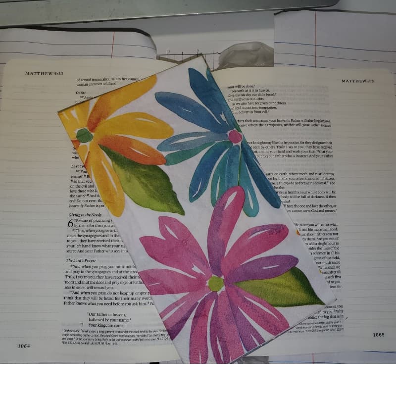 napkin decoupage Bible journaling