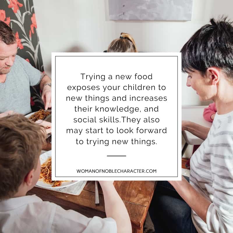 An image of a family gathered around the dinner table