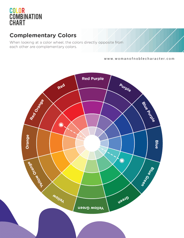 Color combinations for Bible journaling complementary