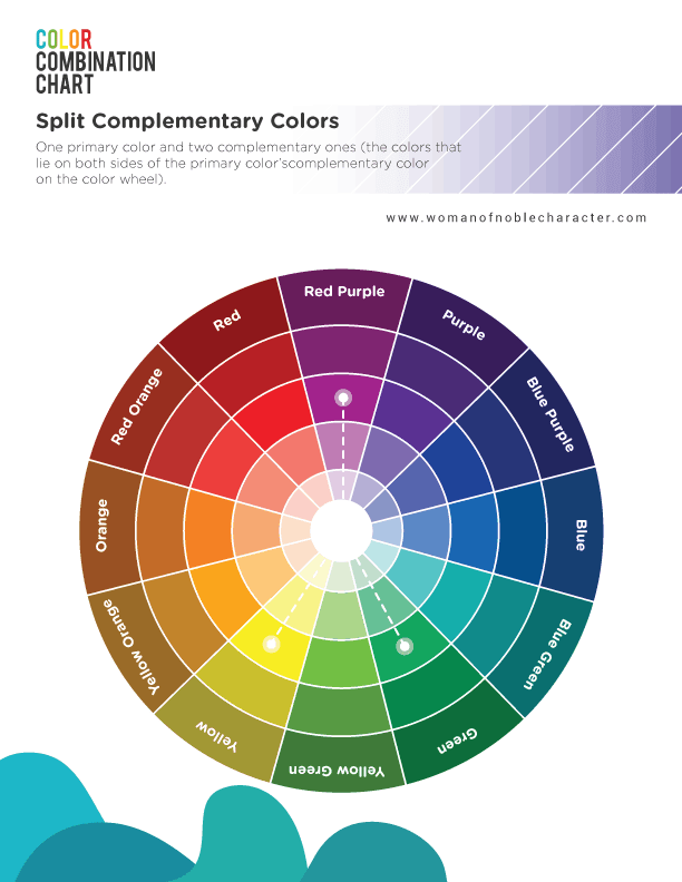 Bible journaling color theory split complementary