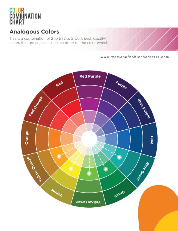 Color theory for Bible journaling analgous