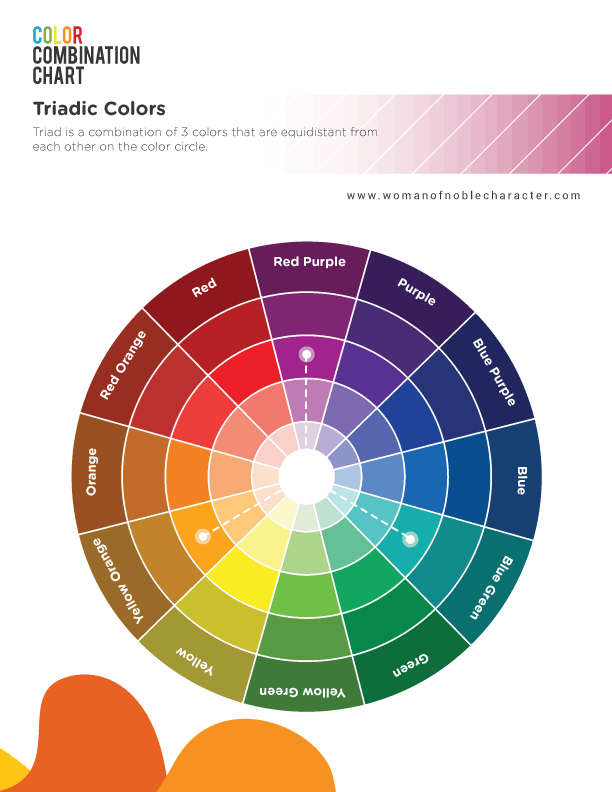color combinations for Bible journaling triadic colors