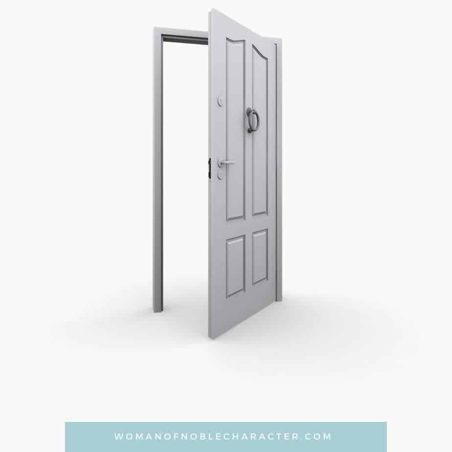 image of open white door for post Open Doors in the Bible: What Doors is God Opening in Your Life?