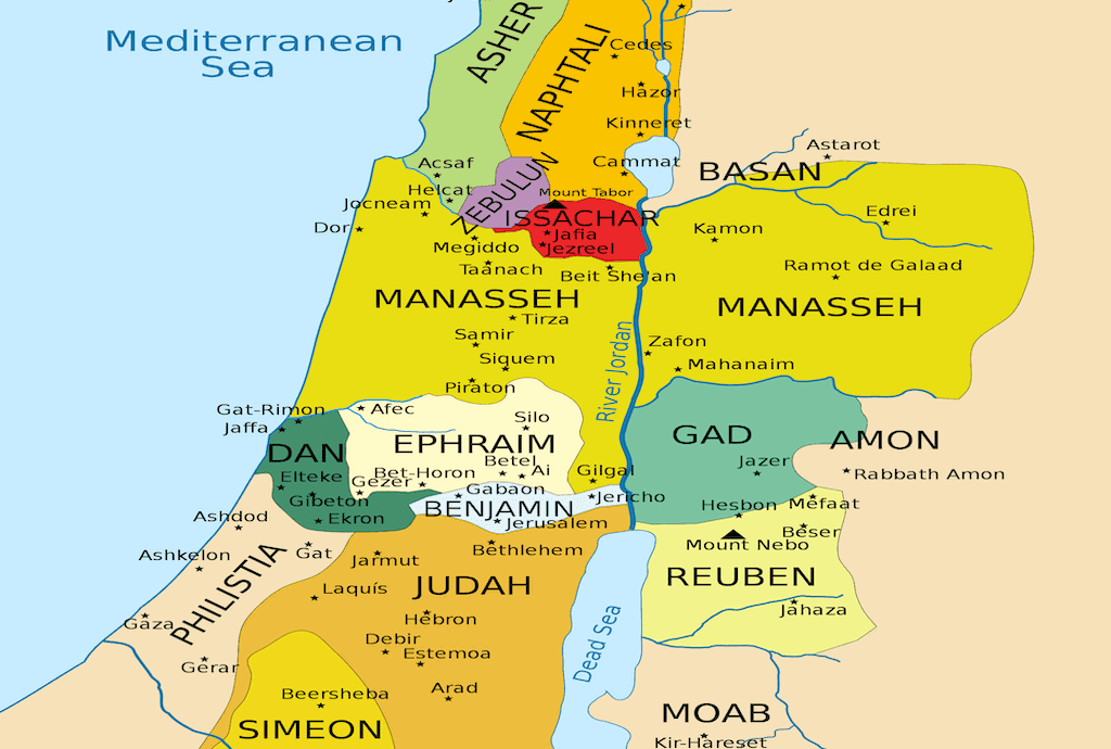 image of Tribe of Simeon territory map 