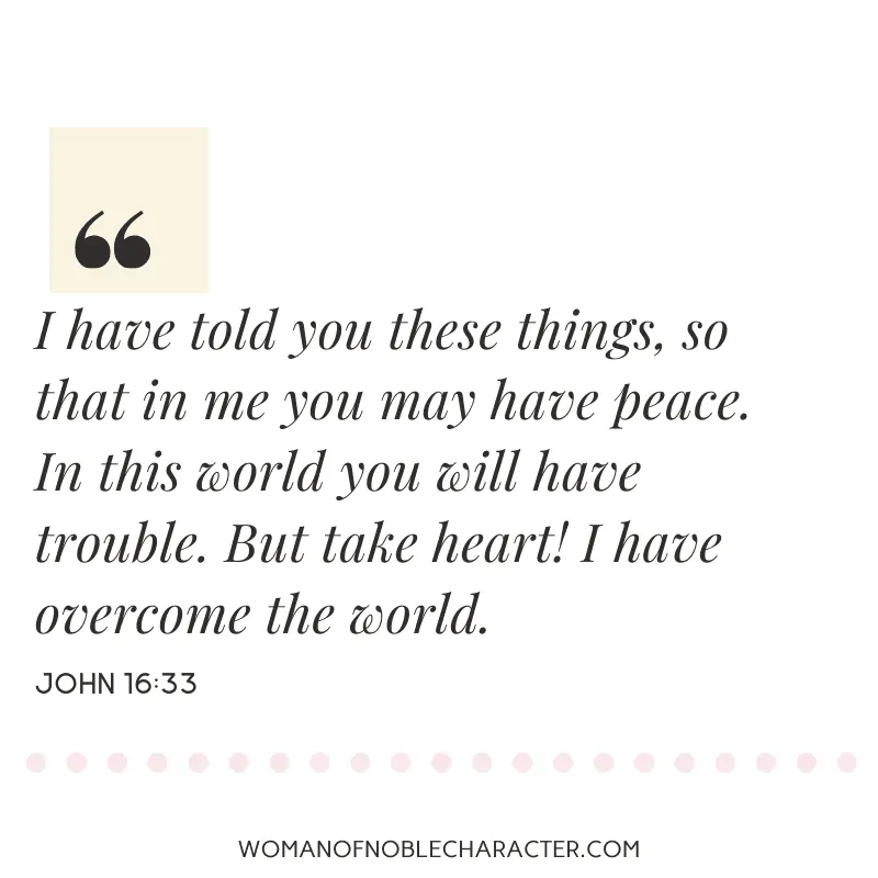 An image quote of John 16:33