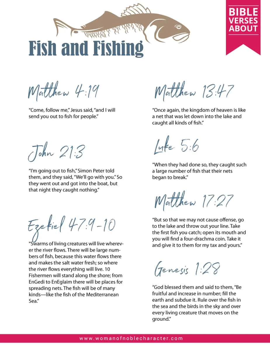 Bible verses about fish and fishing; Fishing in the Bible