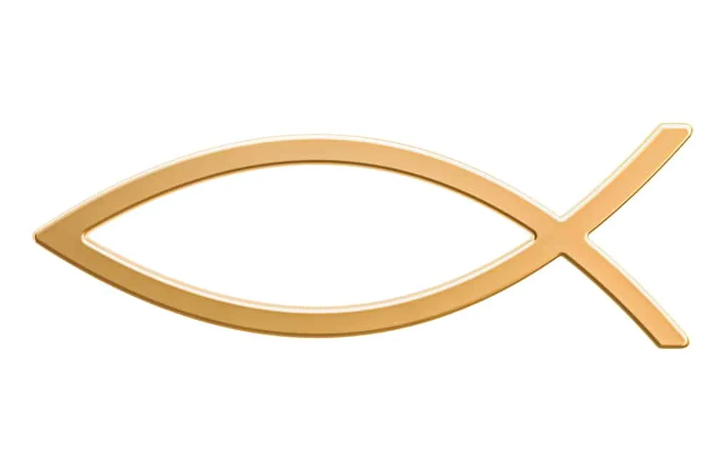 Ichthys or Jesus fish, symbol