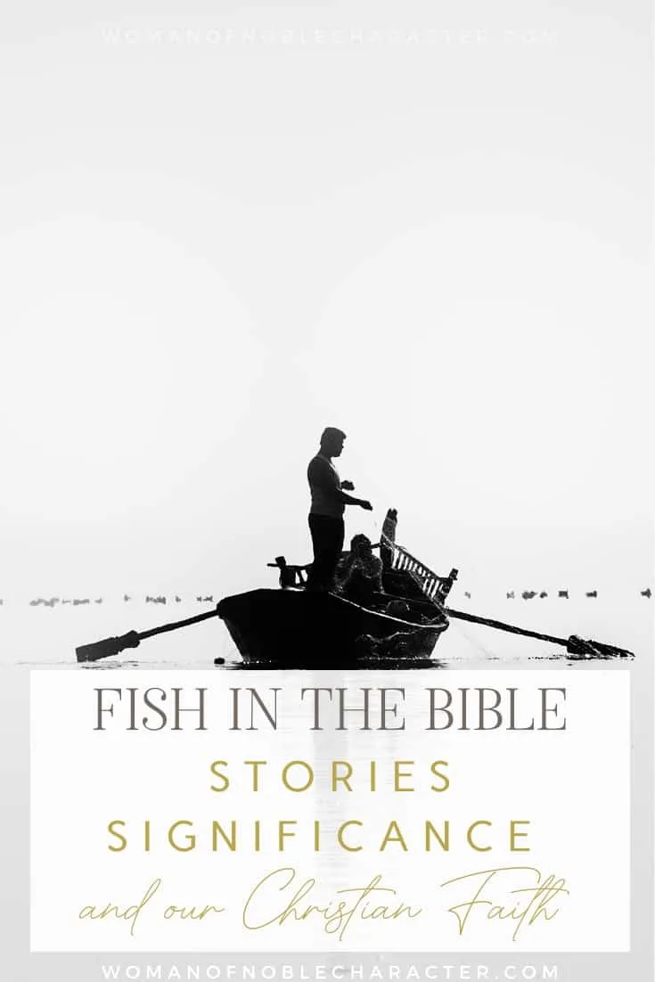 A fisherman out in a row boat - Fish in the Bible