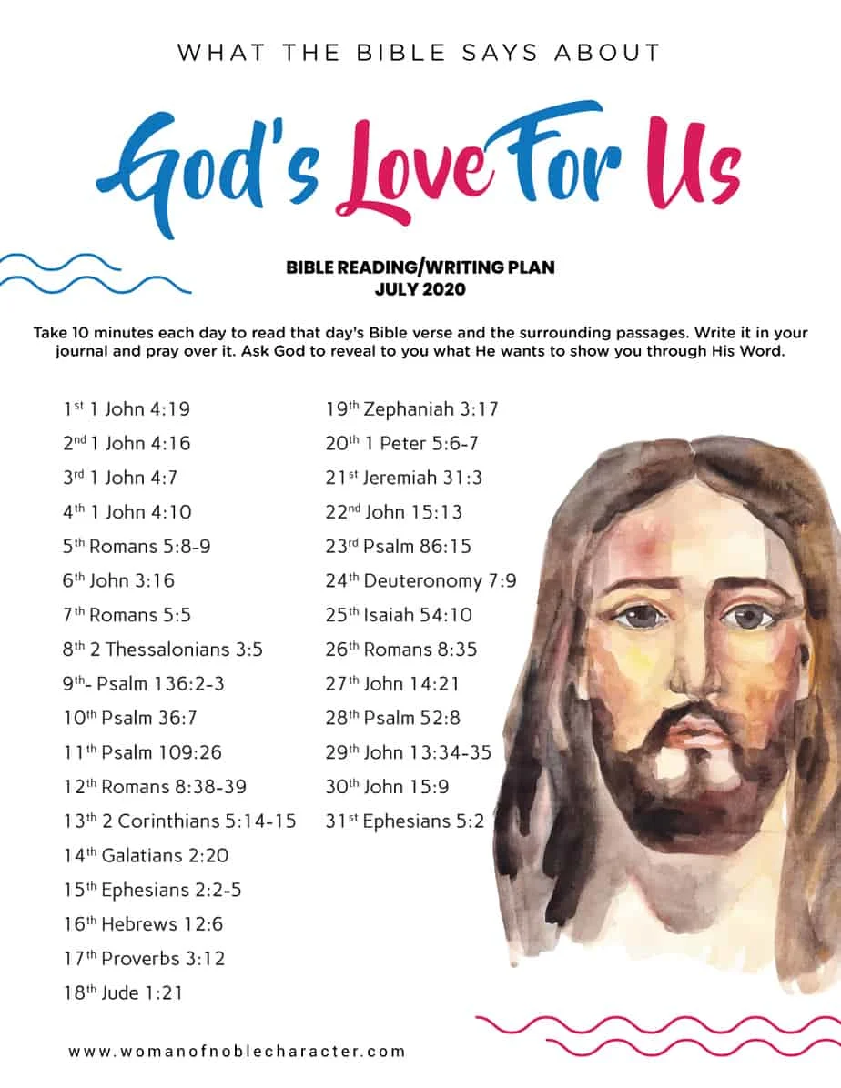 what the Bible says about God's love for us