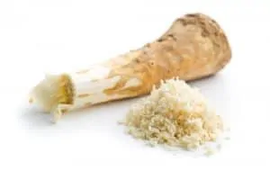 grated horseradish root, bitter herbs in the Bible