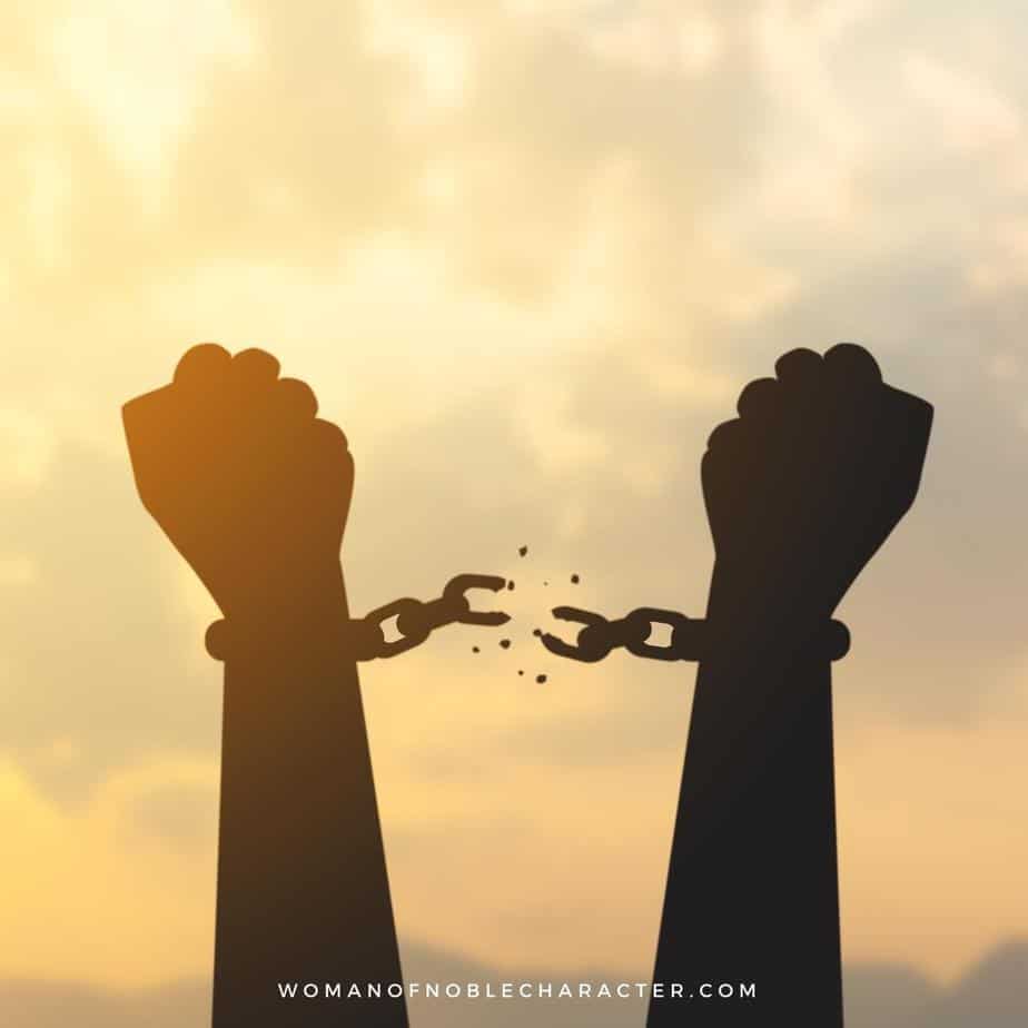 image of hands breaking chains for the post Knowing What God Values