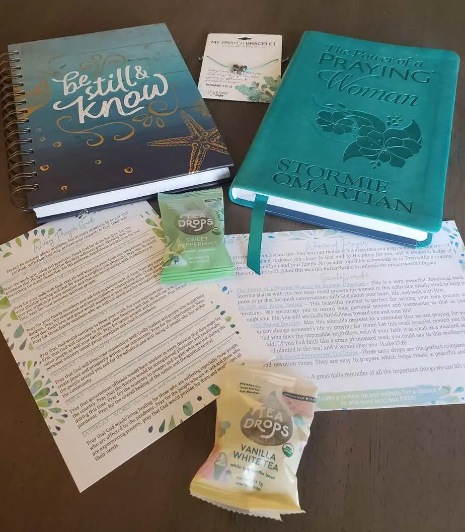 Butterfly box Christian subscription box contents