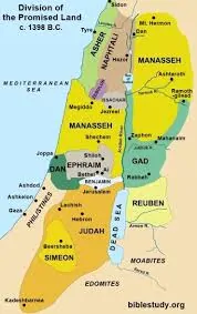 territory of tribe of Joseph (Ephraim and Manasseh)