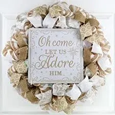 Oh Come let us adore Him wreath