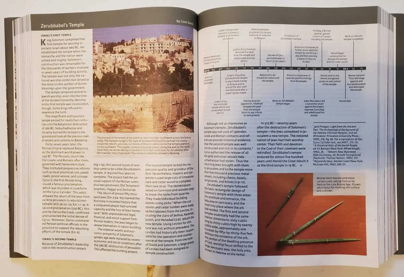 Holy Land Illustrated Bible inside view timeline