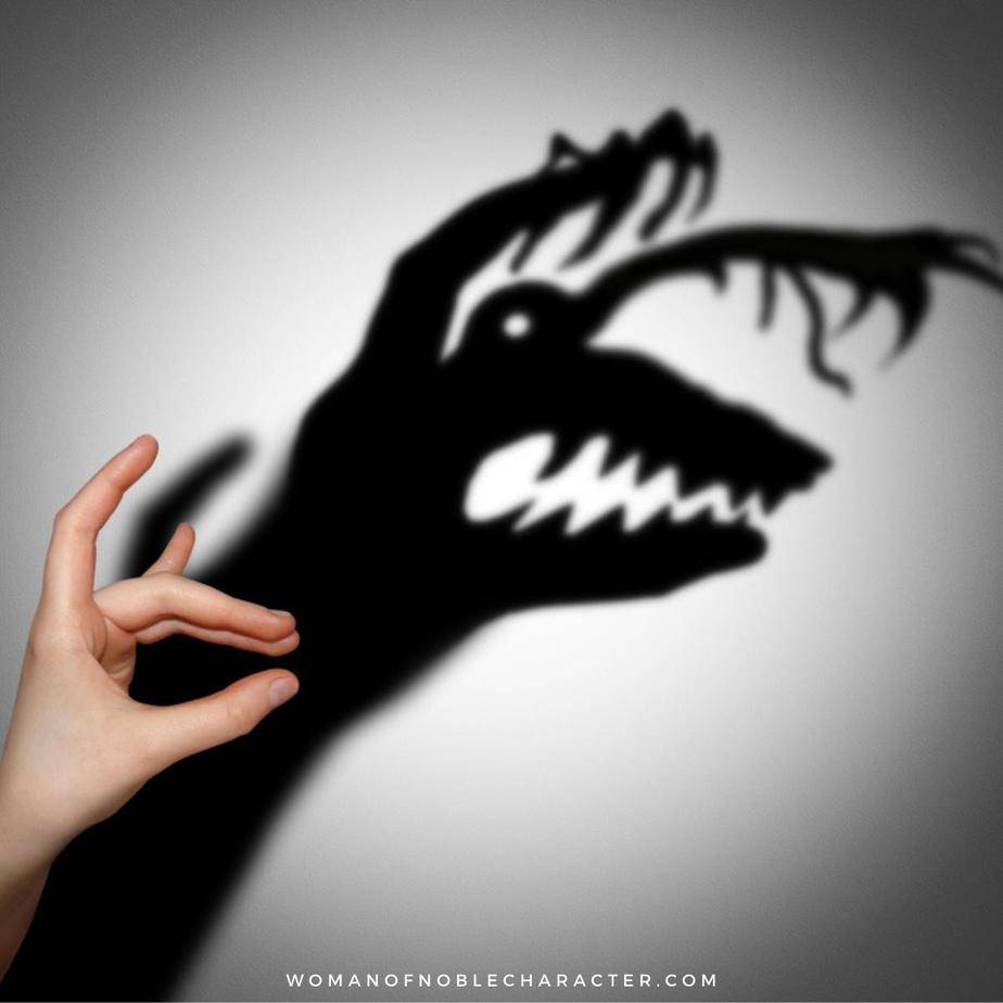 image of scary hand shadow for the post 12 of satan's lies and how to combat them