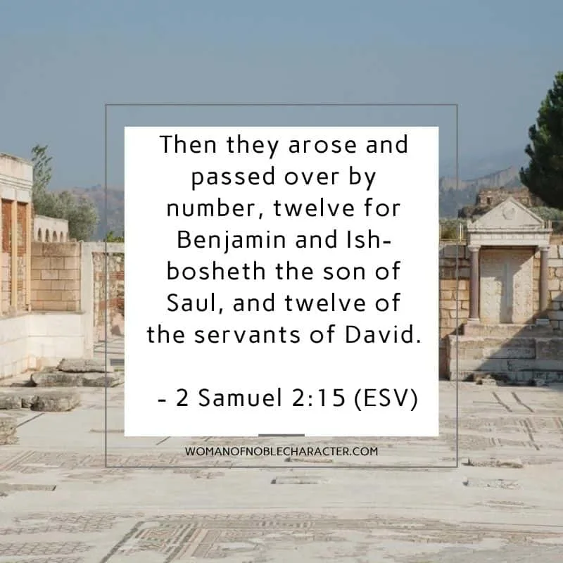 temple of Israel; Tribe of Benjamin 2 Samuel 2:15