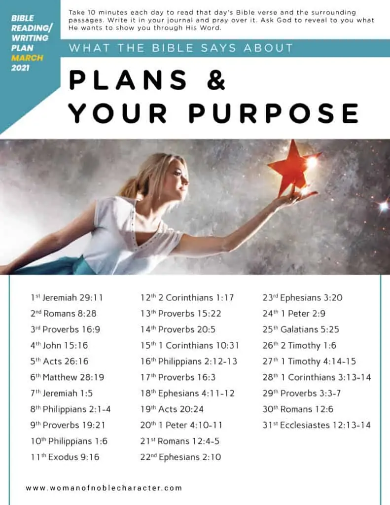 What the BIble says about your plans and purpose