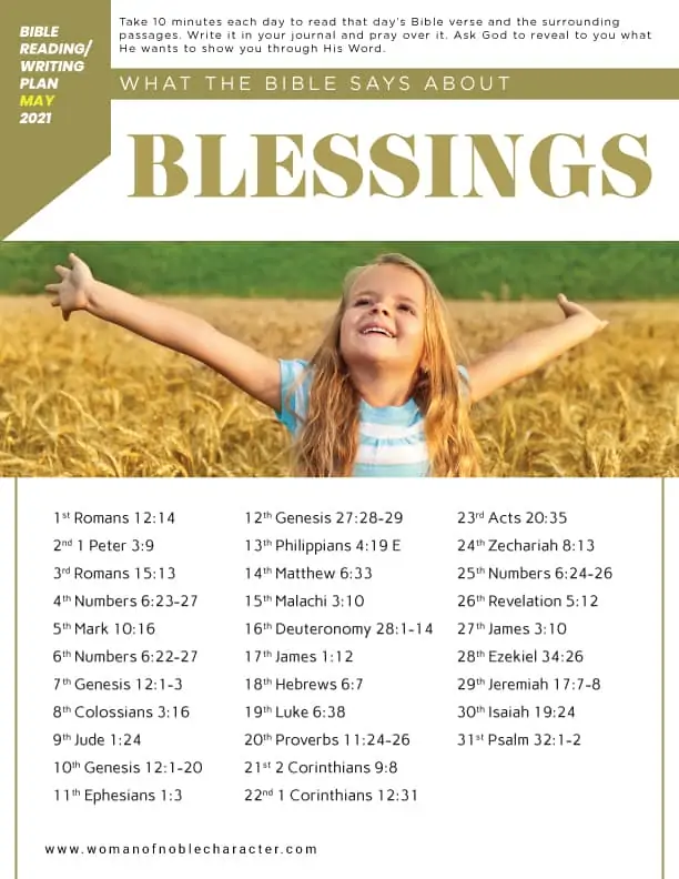 what the Bible says about blessings