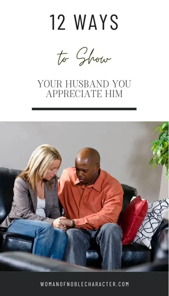 couple praying, ways to show your husband ypou appreciate him