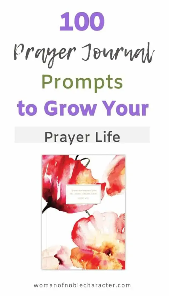 image of tulips on a book cover for the post 100 Prayer Journal Prompts To Help Your Prayer Life Blossom