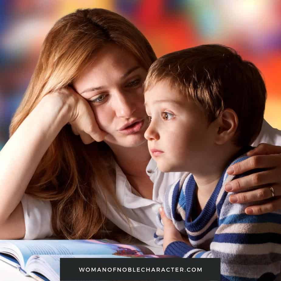 image of mother comforting young boy for the post 5 Important Things Christian Moms Need To Understand