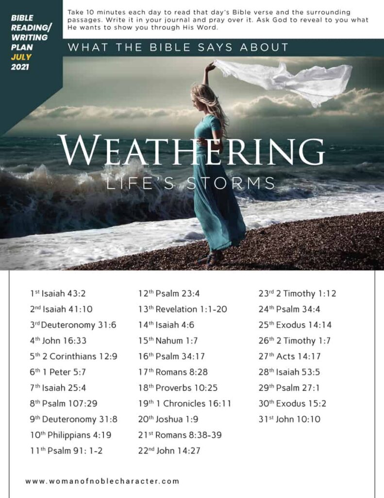 what the Bible says about weathering life's storms