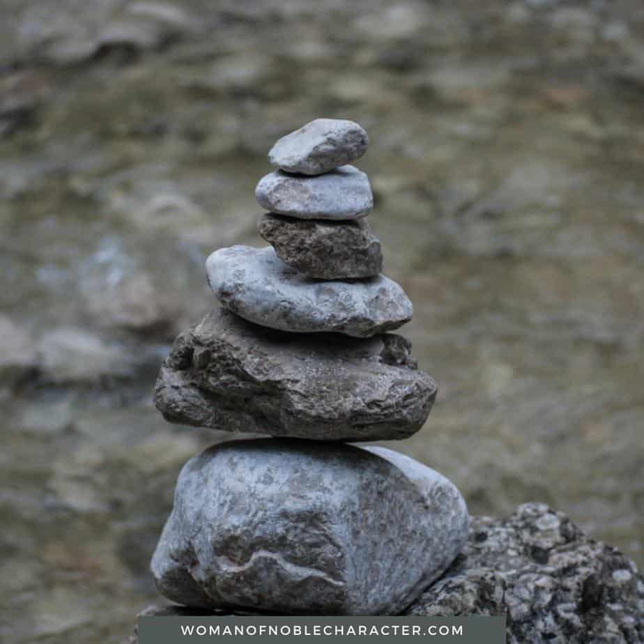 image of stones stacked on top of each other for the post What is an Ebenezer Stone? Plus 3 Key Factors in its Powerful Significance