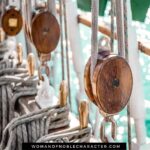 image of pulleys on a merchant ship for the post How a Godly Wife is like a Merchant Ship