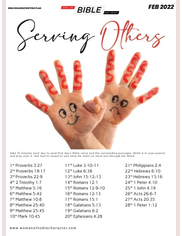Bible reading plans what the BIble says about serving others