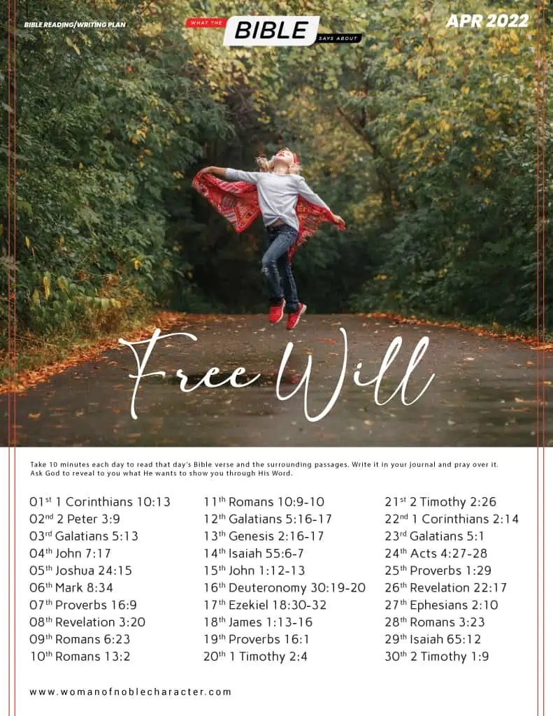 kid in cape jumping what the Bible says about free will