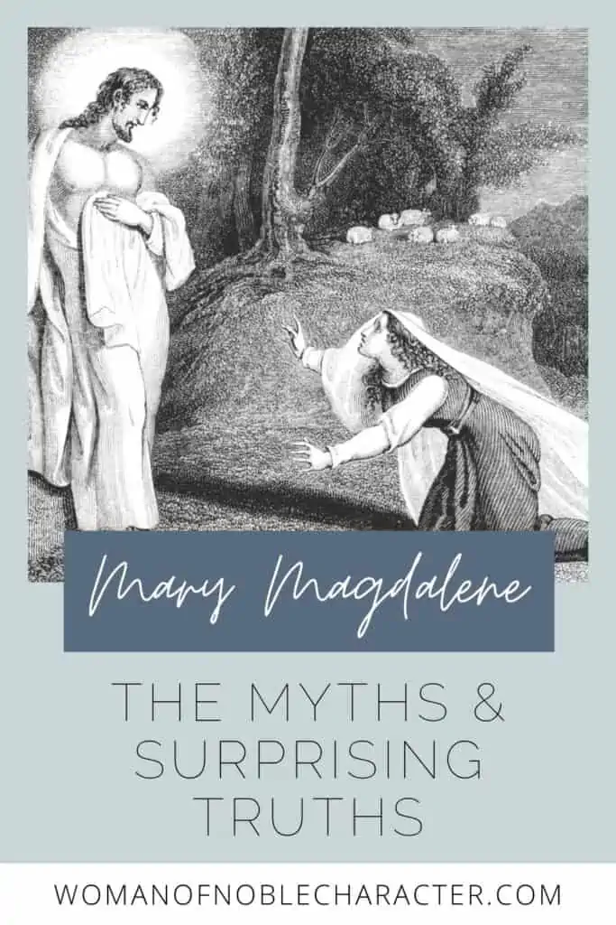 etched image of Jesus and Mary Magdalene for the post Mary Magdalene in the Bible: The Surprising Truths About this Prominent Biblical Woman