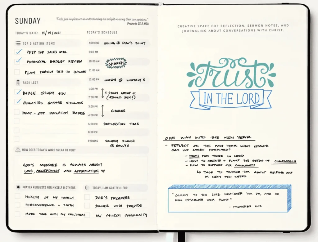 image of the faith planner for best Christian planners