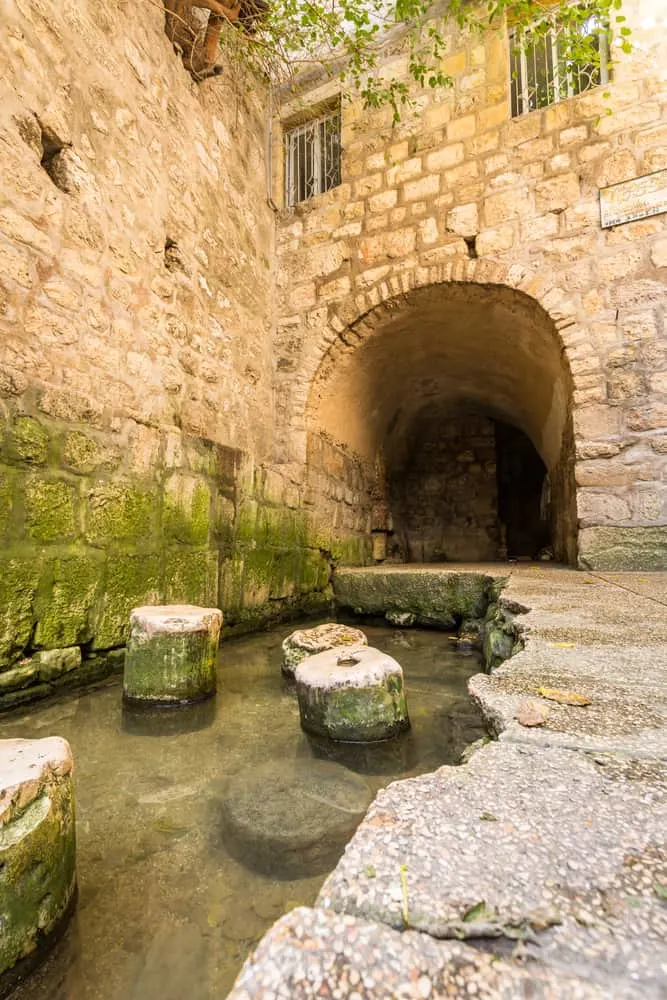 Historic pool of Siloam where Hezekiah's tunnel ends, Jerusalem, Israel for the post Hezekiah in the Bible