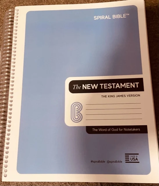 image of spiral Bible cover for the post on spiral Bible