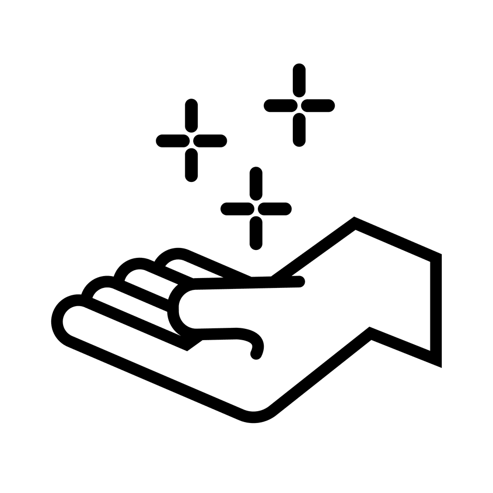 hand receiving line style icon vector illustration design for post on laying on of hands